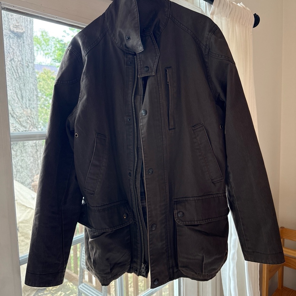 Men's Brown waxed cotton ranch jacket